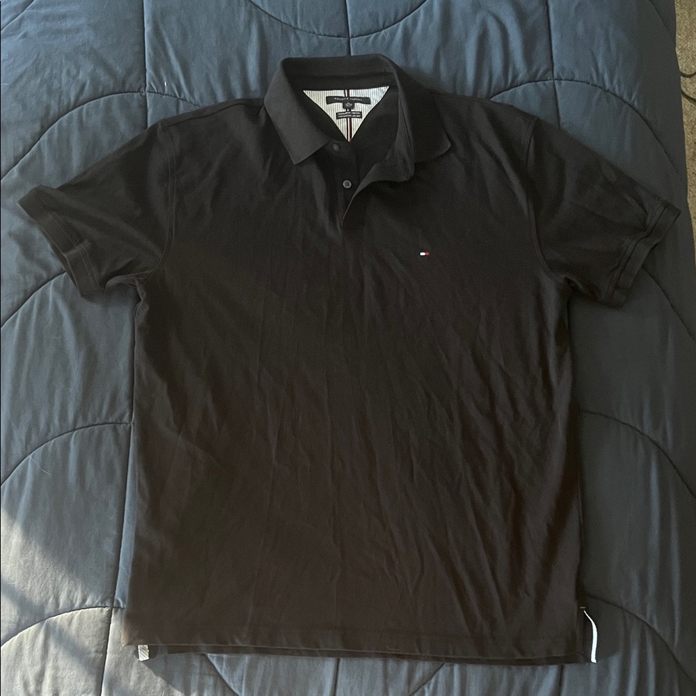 Tommy Hilfiger Men's Polo Shirt in Black